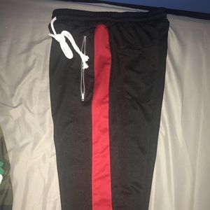 Black and Red Track pants